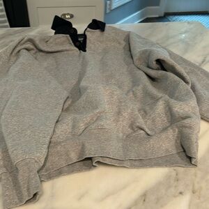 Cozy Brandy Melville collared grey sweatshirt. Super soft inside.